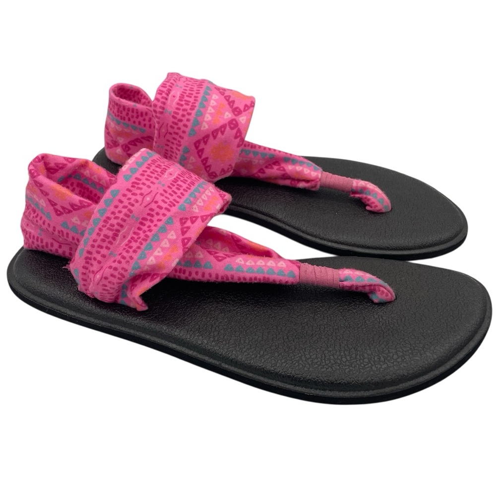 Sanuk girls yoga sling burst prints sandals youth 6-7